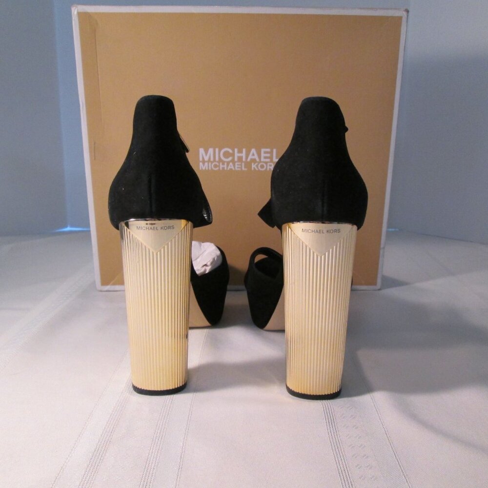 Michael Kors Paloma Metallic Block-Heel Sandals Sz 11M NIB - Picture 10 of 14